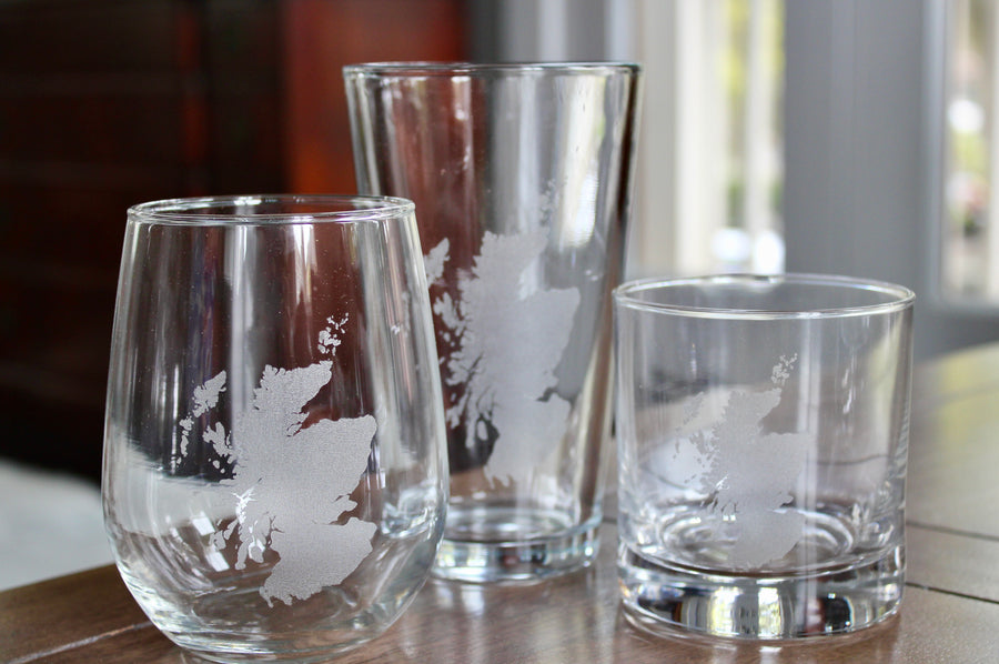 Scotland Engraved Glasses