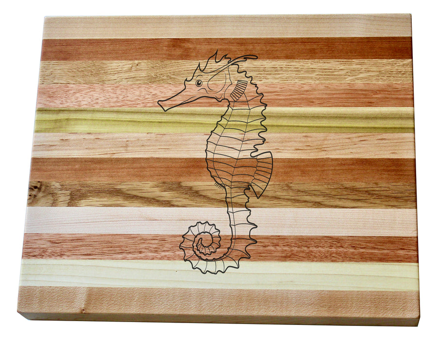 Seahorse Engraved Wooden Serving Board & Bar Board