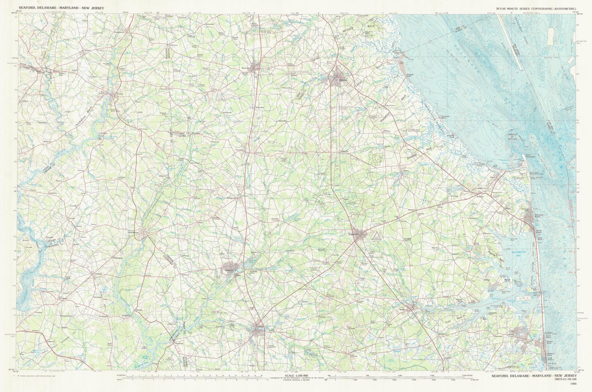 Seaford Bathymetric Fishing Map - 1984 – HullSpeed Designs