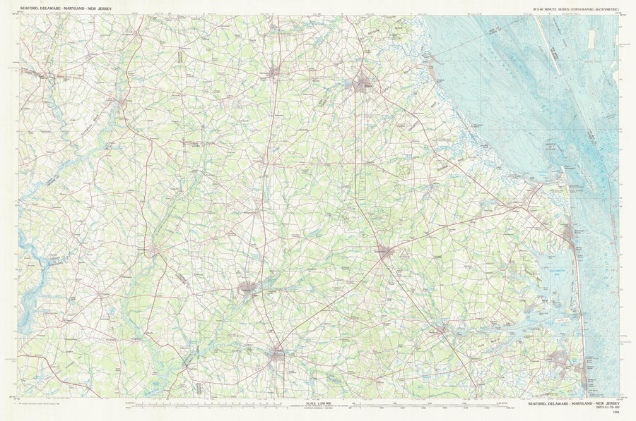 Seaford Bathymetric Fishing Map - 1984
