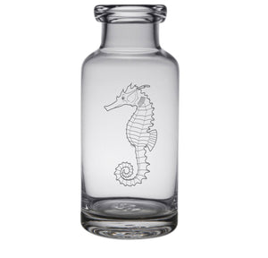 Seahorse Engraved Glass Carafe