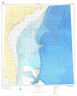 Southeastern US Bathymetric Fishing Map