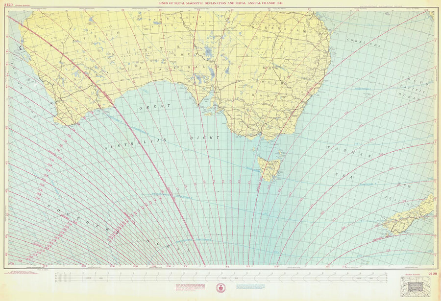 Southern Australia Map - 1945