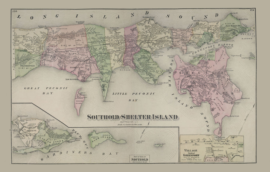 Southold and Shelter Island Map
