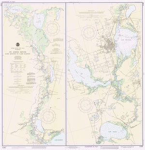 St. Johns River - Lake Dexter to Lake Harney Map - 1990