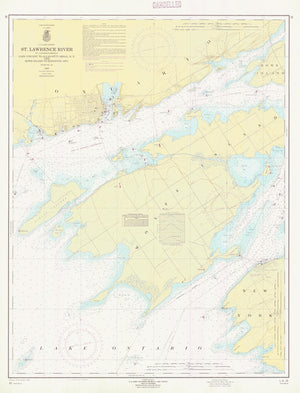 St. Lawrence River Chart #18 - Cape Vincent to Allan Otty Shoal Map - 1962