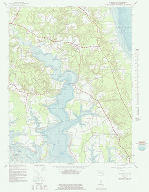 St Marys Maryland Topographic Map - 1982