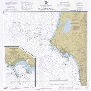 St George Reef and Crescent City Harbor Map - 1983