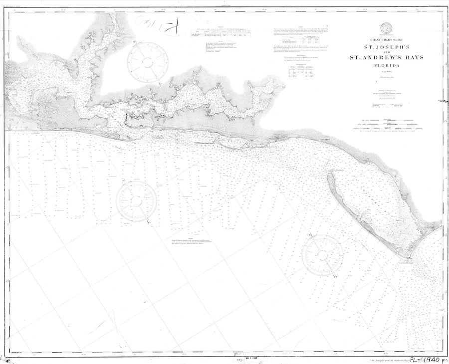 St. Joseph's and St. Andrew's Bay Map (B&W)
