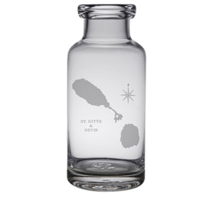 St. Kitts and Nevis Engraved Glass Carafe