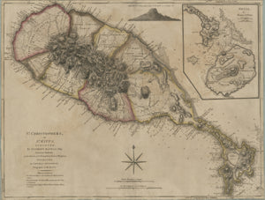 St. Kitts Island Map - 1775