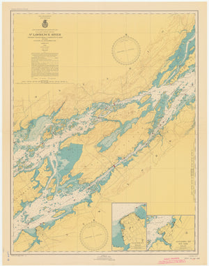 St. Lawrence River Whiskey Island Shoal to Bartlett Pt. Light Chart #16 - 1946