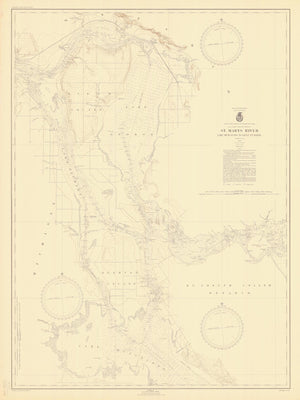 St. Mary's River - Lake Munuscong to Sault Ste. Marie Map - 1946