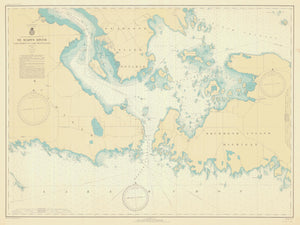 St. Mary's River - Lake Huron to Lake Munuscong Map - 1939