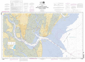 St. Simons Sound - Brunswick Harbor and Turtle River Map - 2012
