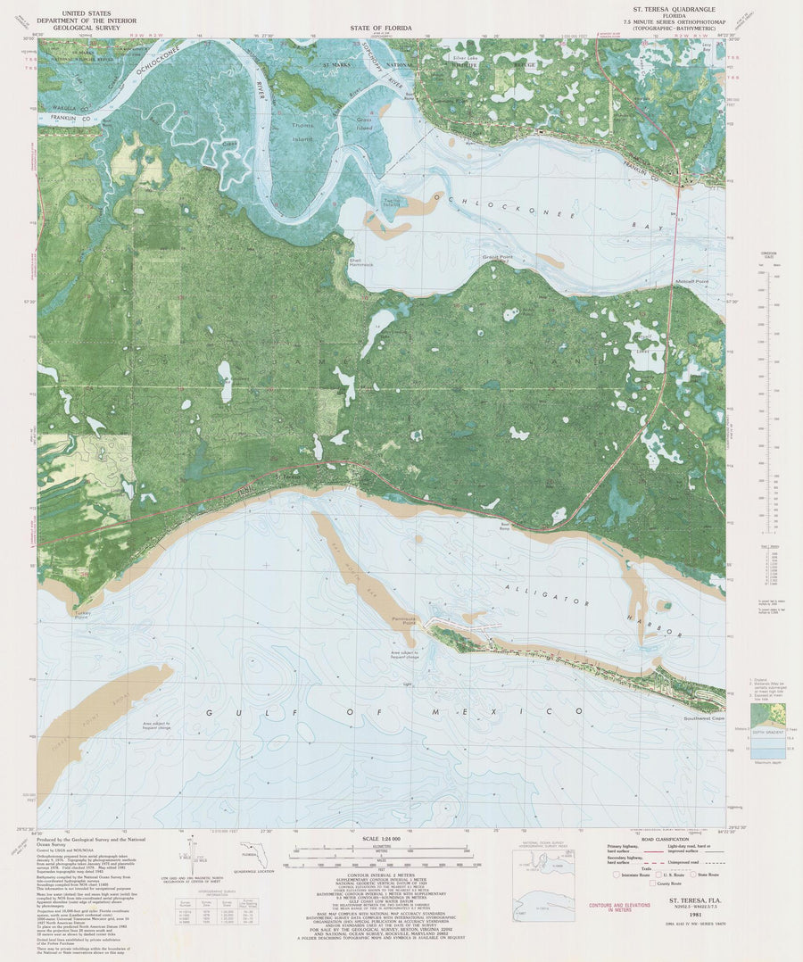 St. Teresa Florida Map - 1981