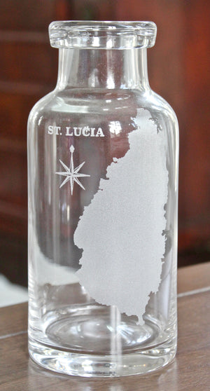 St. Lucia Engraved Glass Carafe