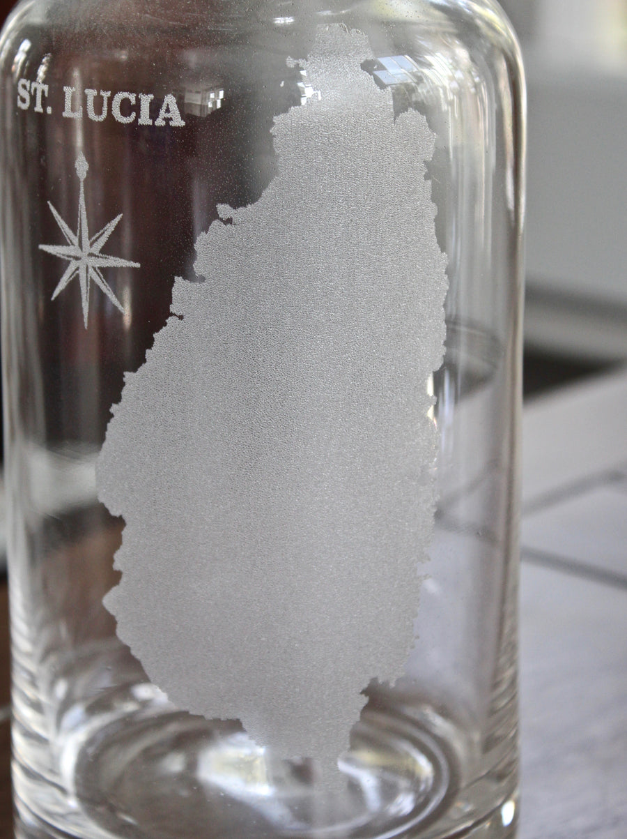 St. Lucia Engraved Glass Carafe