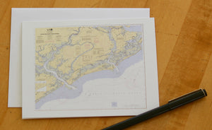 Stono & North Edisto Map Notecards 4.25"x5.5"