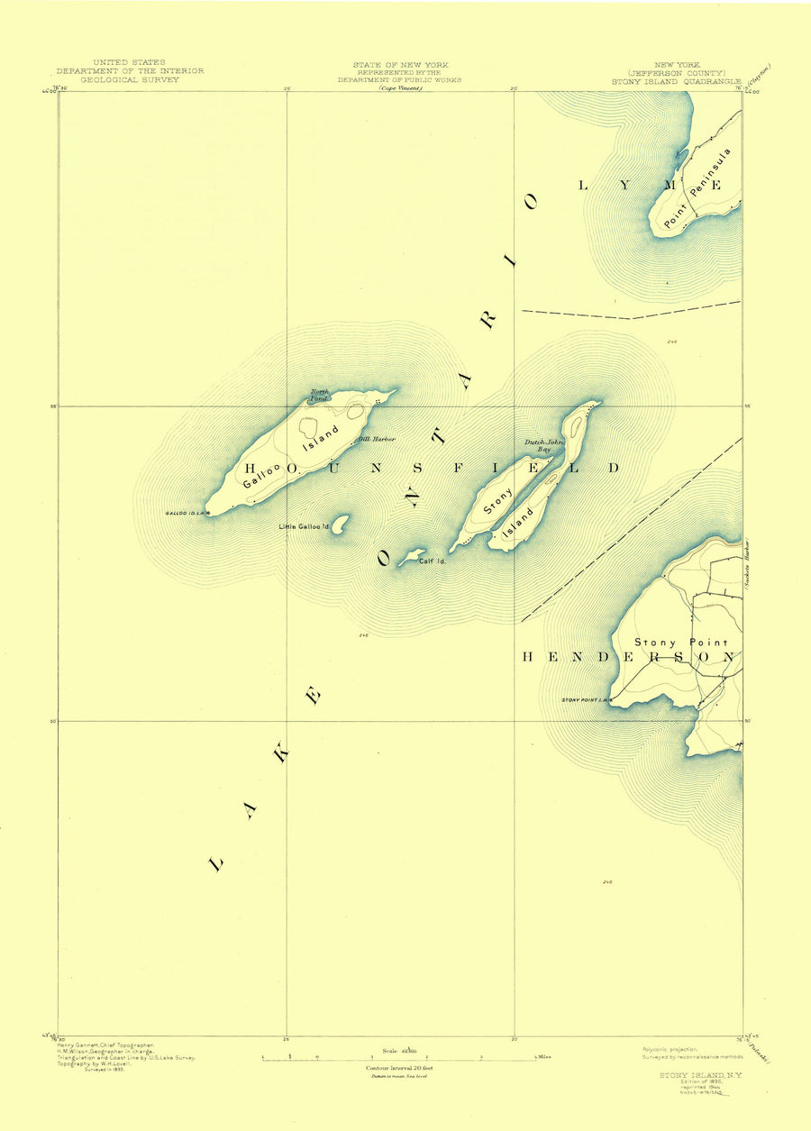 Stony Island Map - 1895