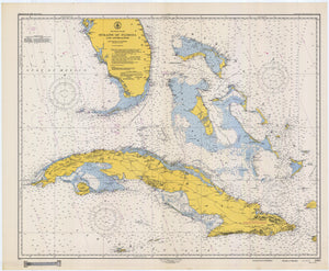 Straits of Florida Map - 1948