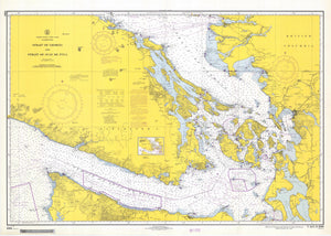 Georgia Strait and Strait of Juan de Fuca Map - 1968