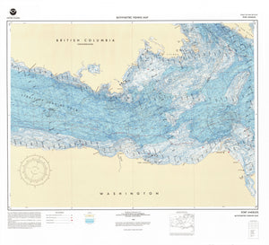 Strait of Juan de Fuca - Port Angeles Bathymetric Fishing Map - F60