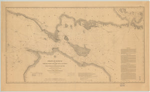 Strait of Mackinac Lake Michigan Map 1854