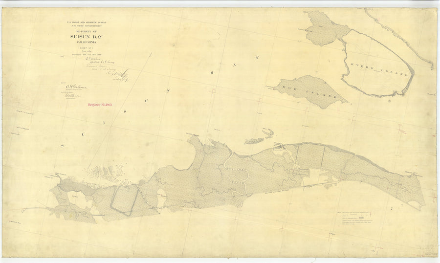 Suisun Bay Map - 1886