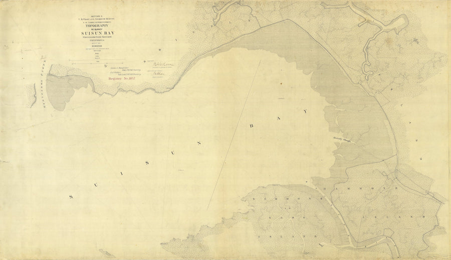 Suisun Bay Map - 1887