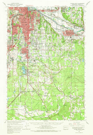 Tacoma South Topographic Map - 1961