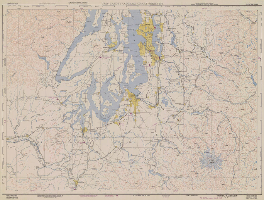 Tacoma Aeronautical Map - 1950