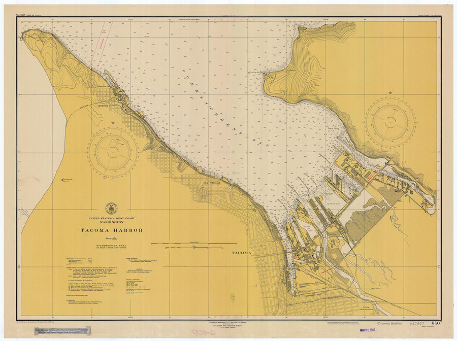 Tacoma Harbor Map - 1948