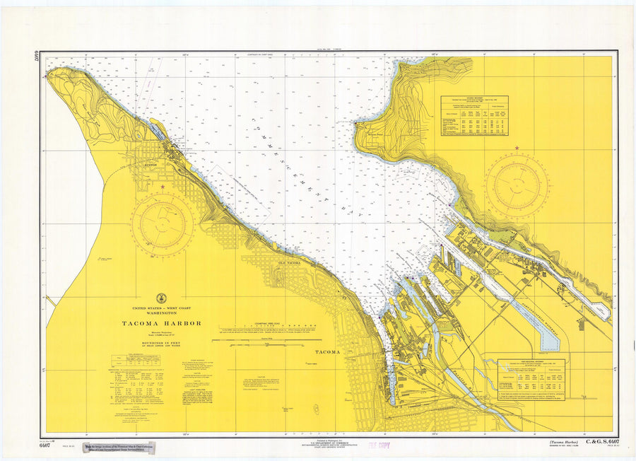 Tacoma Harbor Map - 1968