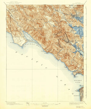 Tamalplais California Topographic Map 1897