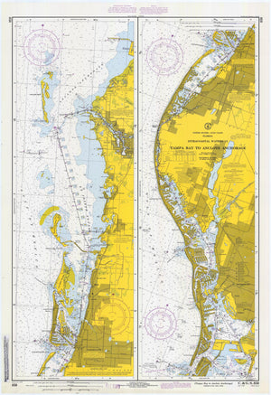 Tampa Bay to Anclote Anchorage Map - 1971