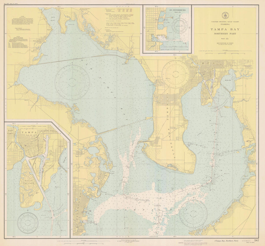 Tampa Bay - Northern Part - Map - 1943