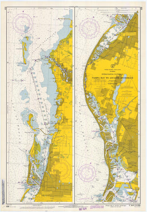 Tampa Bay to Anclote Anchorage Map - 1965