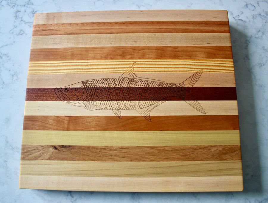 Tarpon Engraved Wooden Serving Board & Bar Board