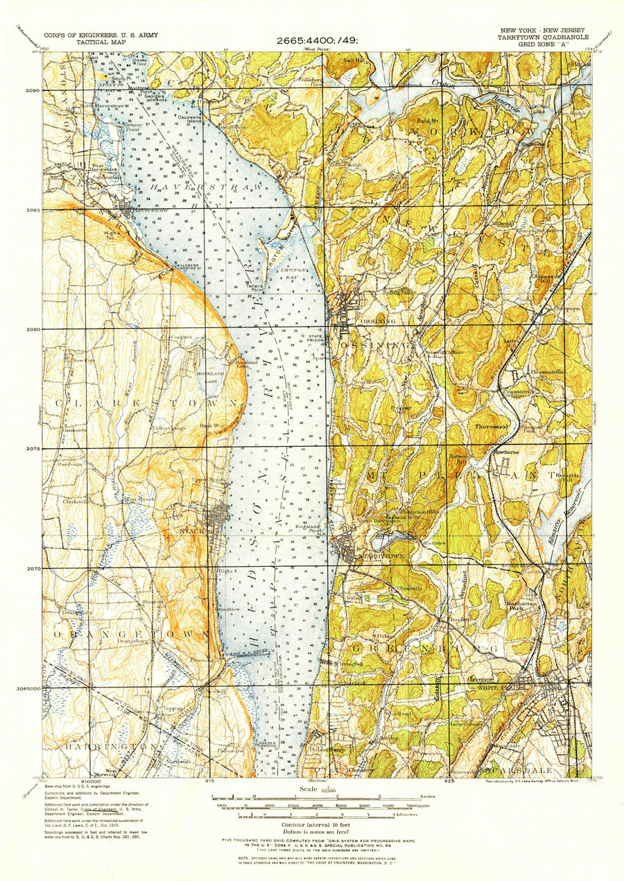 Tarrytown Topographic Map - 1937