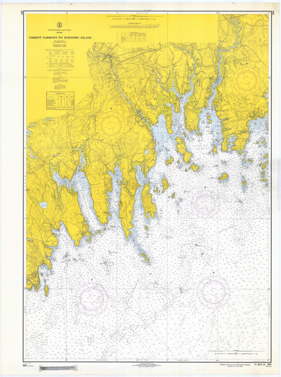 Tibbett Narrows to Schoodic Island Map - 1969