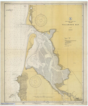 Tillamook Bay Oregon Map 1928