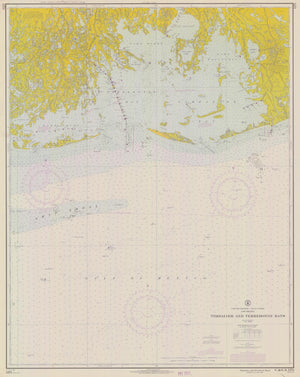 Timbalier Bay and Terrebonne Bays Map - 1966