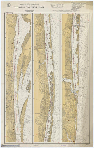 Titusville to Jupiter Inlet Map - 1934