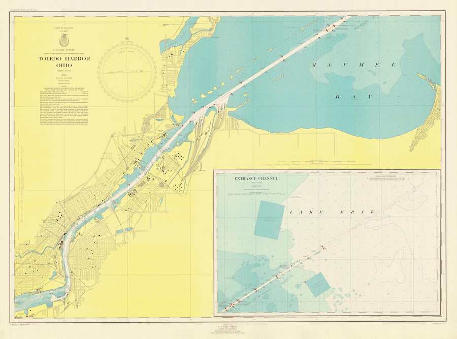 Toledo Harbor Map - 1949