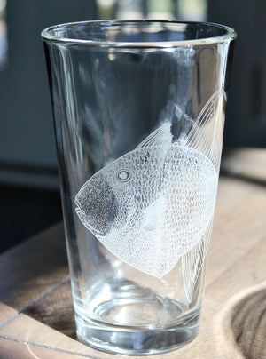 Triggerfish Engraved Glasses