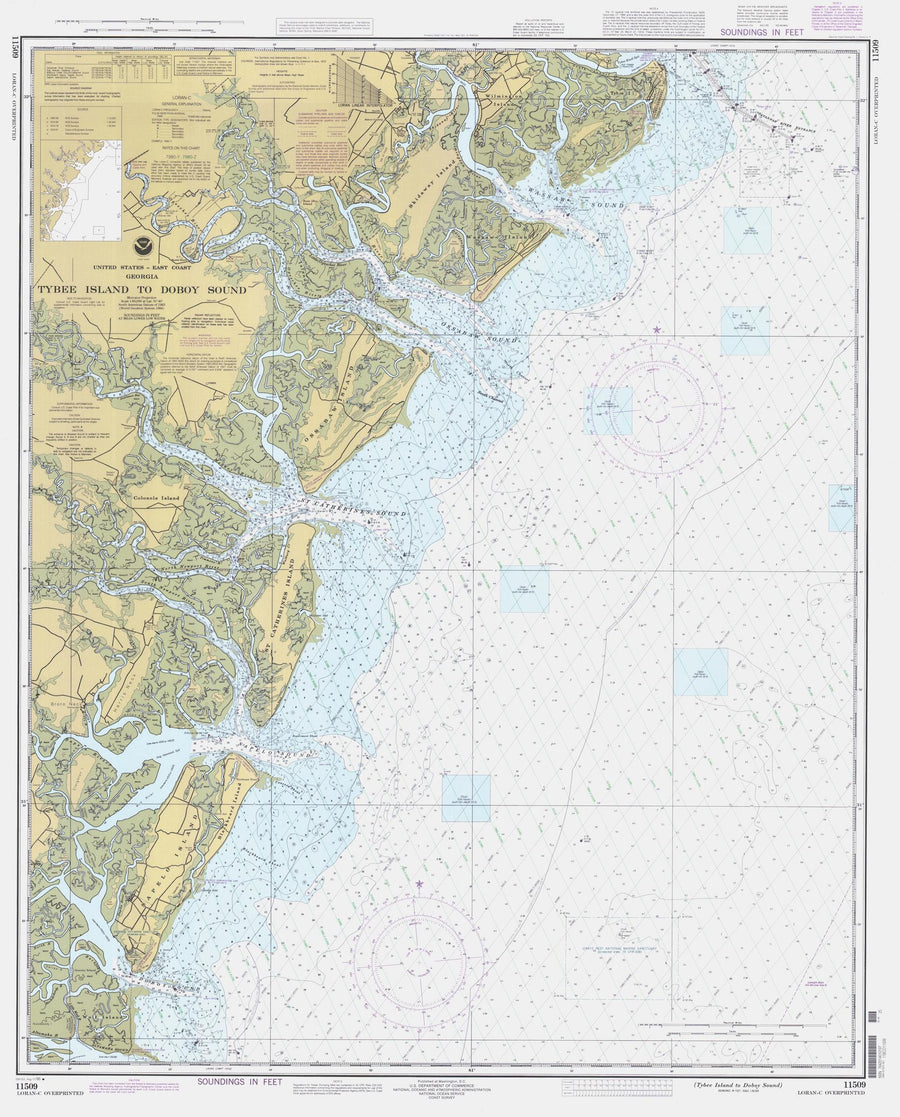 Tybee Island to Doboy Sound Map - 1996