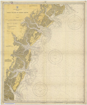 Tybee Island to Doboy Sound Map 1928