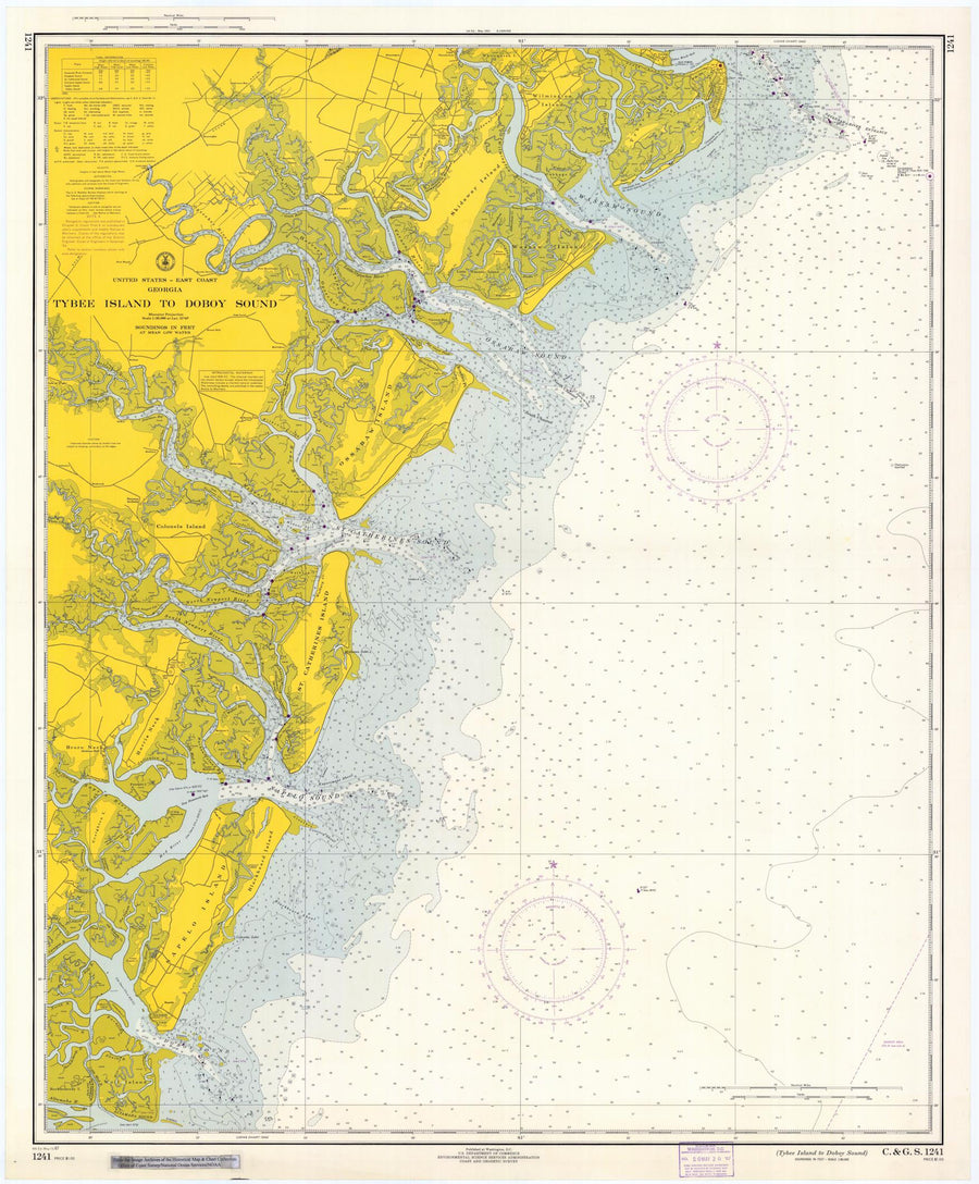 Tybee Island to Doboy Sound Map - 1967