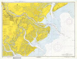 Tybee Island - Savannah River Map 1970